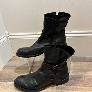 Minelli all leather moto boots size 38